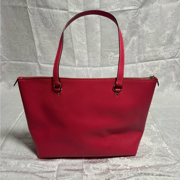 Coach Pink Leather Tote Bag - Picture 4 of 11